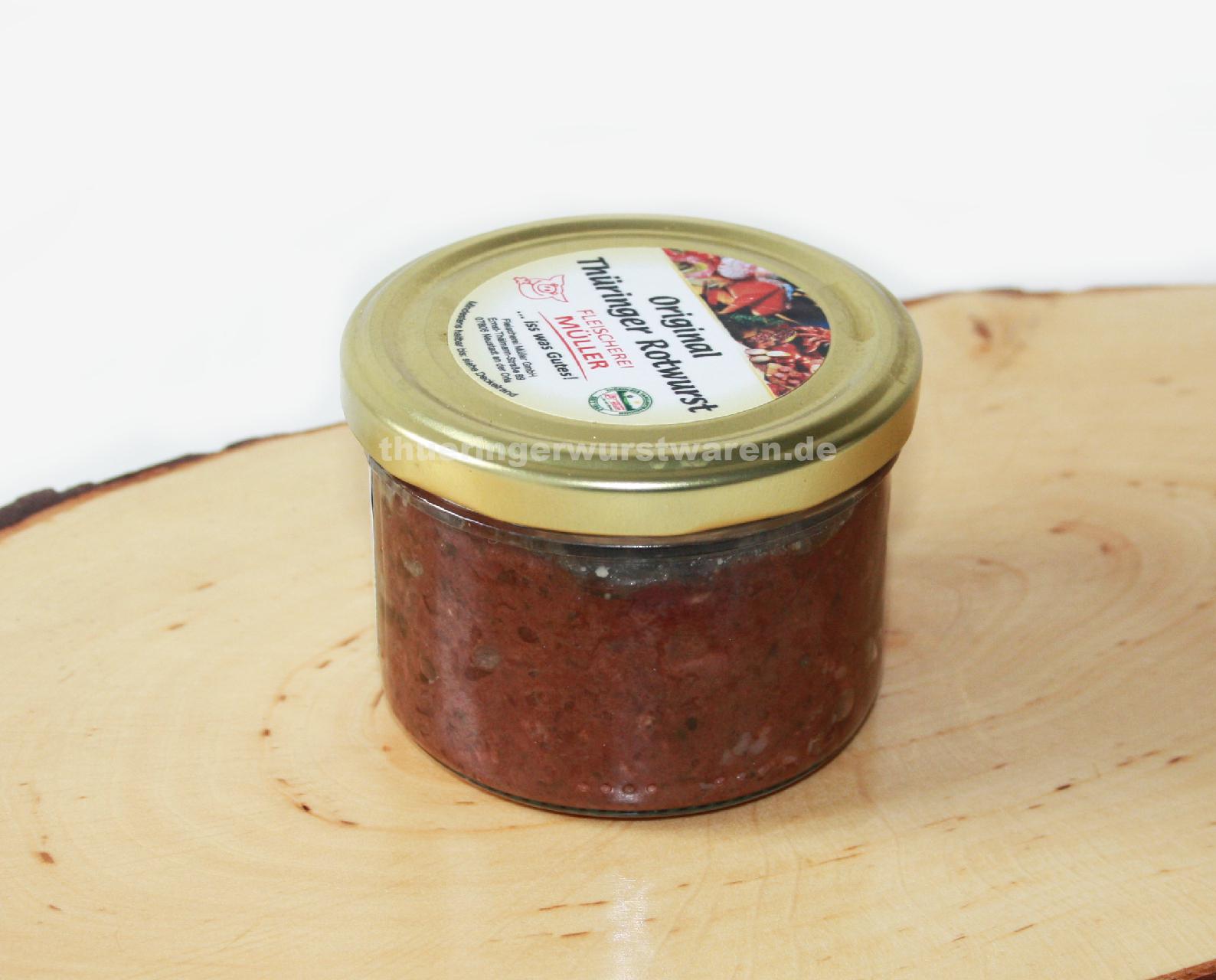 Original Thüringer Rotwurst im Glas - Fleischerei Müller ... iss was Gutes!
